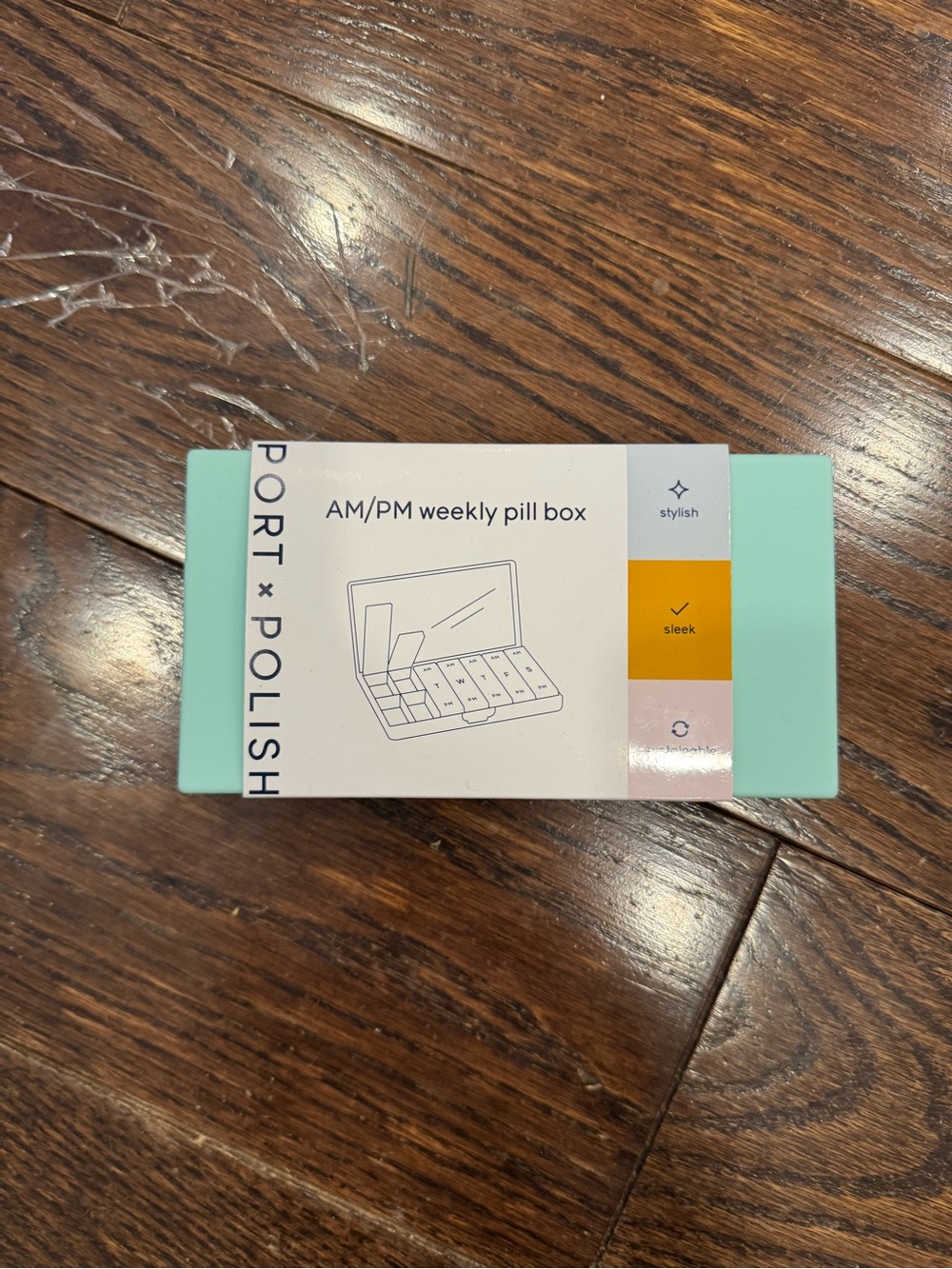 AM/PM Weekly Pill Box in Mint